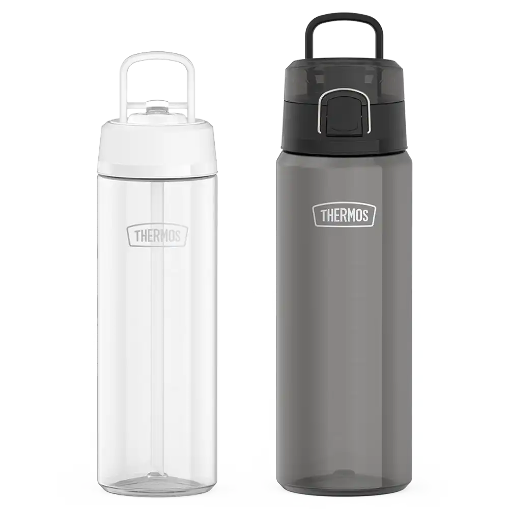 26oz Straw Lid & 32oz Spout Lid Tritan™ Water Bottle Bundle - Clear & Smoke