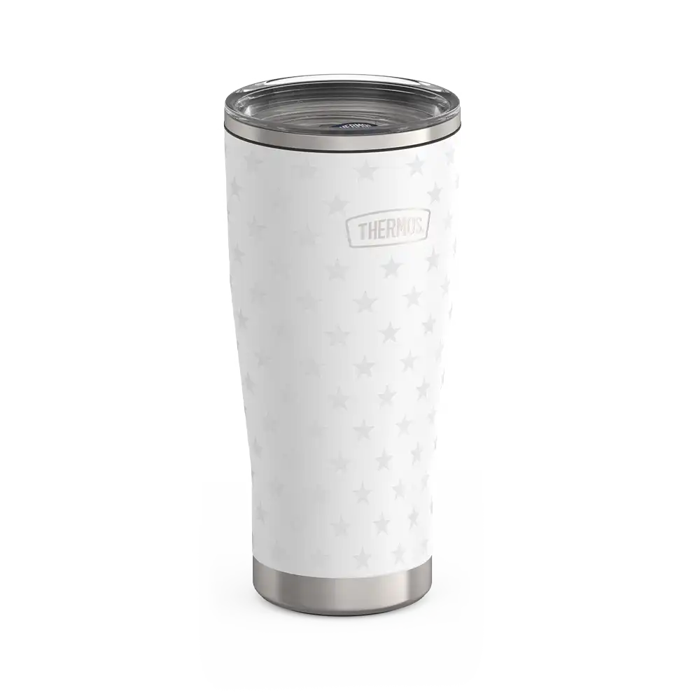 24oz Icon™ Tumbler with Slide Lock Lid - White Stars