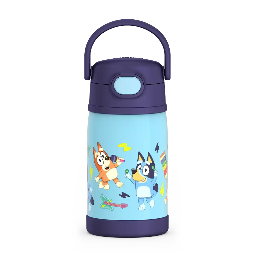 10oz FUNtainer® Water Bottle Bluey with Straw