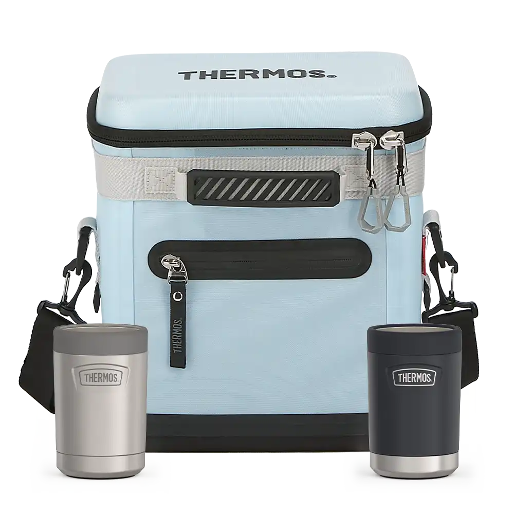 Tailgating Bundle - 12 Can Icon™ Cooler, (2) 12oz Icon™ Can Insulators (1-Matte Stainless Steel and 1-Granite)