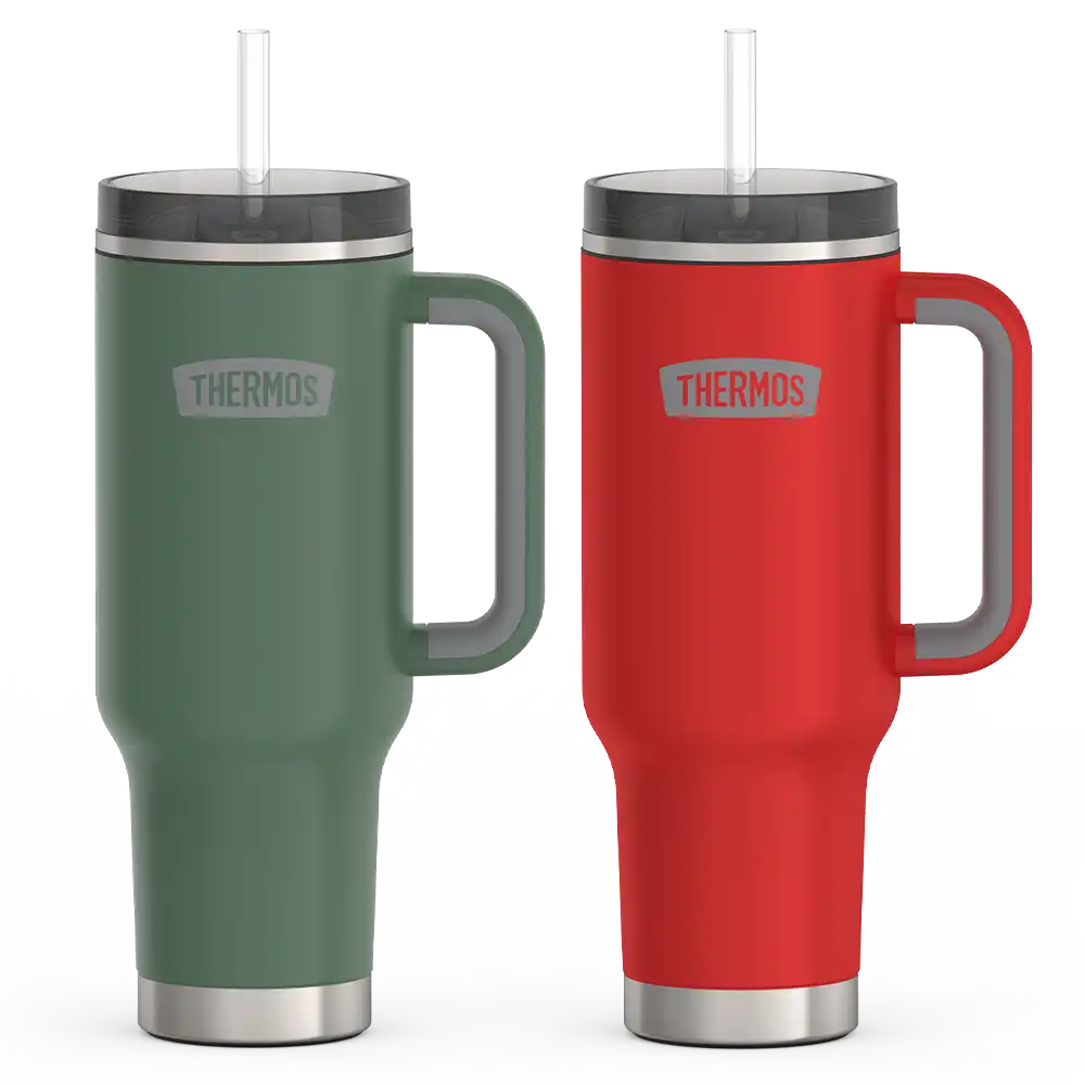 40oz Cup Holder Mug Holiday Bundle - Alpine Green & Crimson